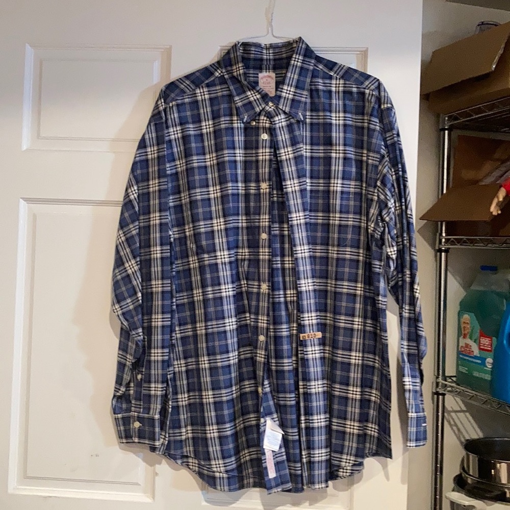 Brook Brothers Long Sleeve Plaid Dress Shirt